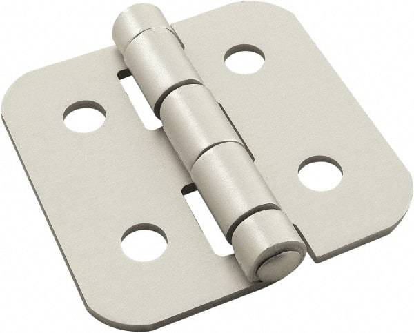 80/20 Inc. - 2" Long x 2" Wide x 1.98mm Thick, Aluminum Door Hinge - Aluminum, Clear Anodized Finish - Caliber Tooling