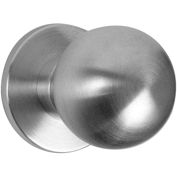 Falcon - 1-3/8 to 1-7/8" Door Thickness, Satin Chrome Passage Knob Lockset - 2-3/4" Back Set, Stainless Steel - Caliber Tooling