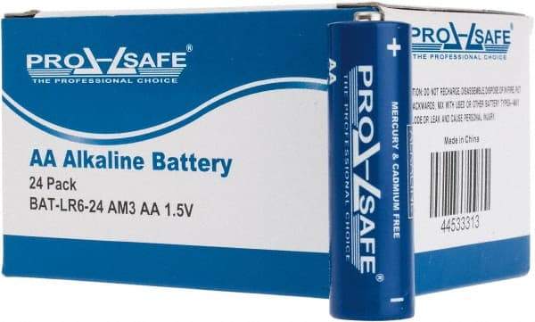 PRO-SAFE - Size AA, Alkaline, Standard Battery - 1.5 Volts, Flat Terminal, LR6 - Caliber Tooling