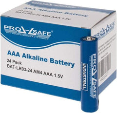 PRO-SAFE - Size AAA, Alkaline, Standard Battery - 1.5 Volts, Flat Terminal, LR03 - Caliber Tooling