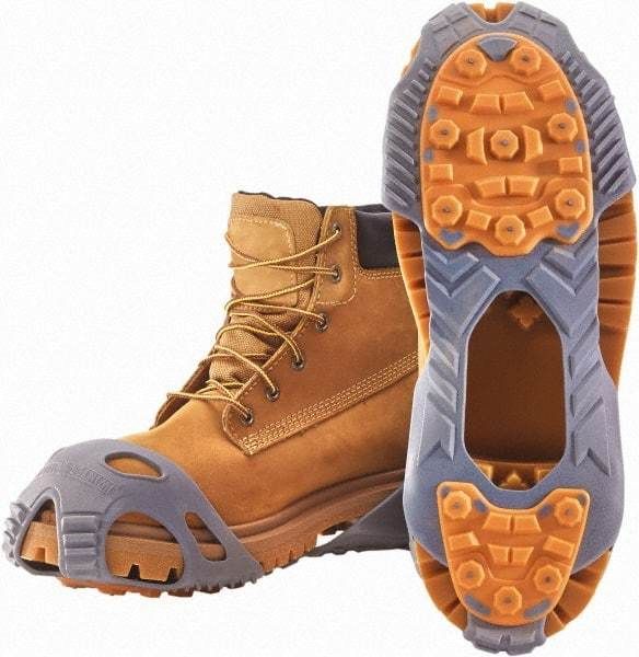 Winter Walking - Size 2XL, (Women's Size XL) Overshoe Cleat - Tungsten Carbide Stud Traction, Gray - Caliber Tooling