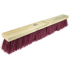 24″ Contractor Garage Broom, Maroon Polypropylene Fill, Includes Brace - Caliber Tooling