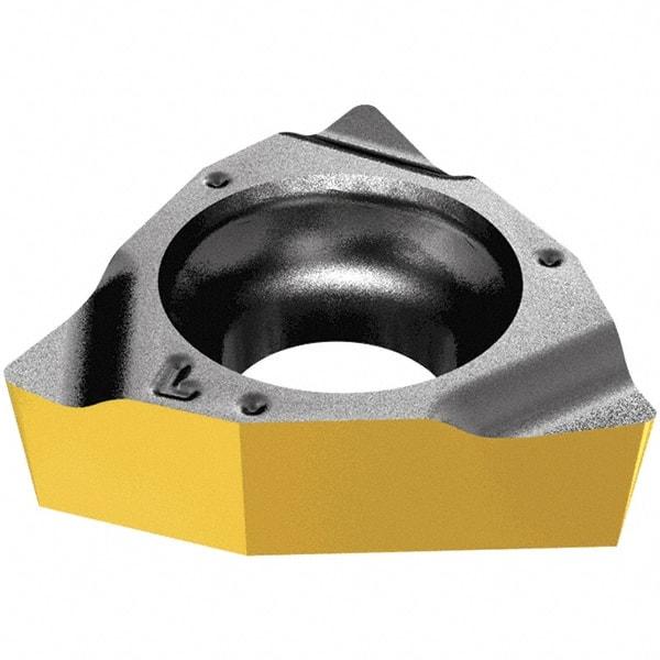 Iscar - WBGT520 Grade IC807 Carbide Turning Insert - TiAlN/TiN Finish, 80° Trigon, 3.97mm Inscr Circle, 1.59mm Thick, 0.2mm Corner Radius - Caliber Tooling