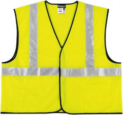 MCR Safety - Size 3XL Flame Resistant/Retardant Lime Solid General Purpose Vest - 27.4" Chest, ANSI 107-2015, Hook & Loop Closure, 3 Pockets, Polyester - Caliber Tooling