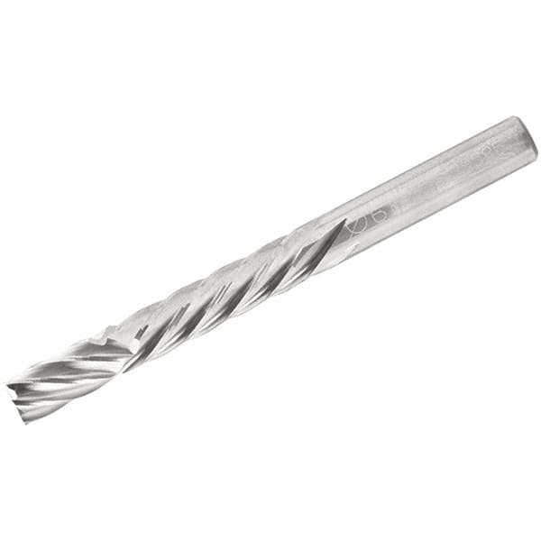 Iscar - 8mm Cutting Diam x 16mm Length of Cut, 6 Flute, Compression Spiral Router Bit - Uncoated, Right Hand Cut, Solid Carbide, 63mm OAL x 8mm Shank Diam, Square End - Caliber Tooling