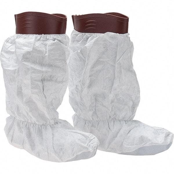 Dupont - Size XL, Tyvek IsoClean, PVC Boot Cover - White, Non-Chemical Resistant - Caliber Tooling