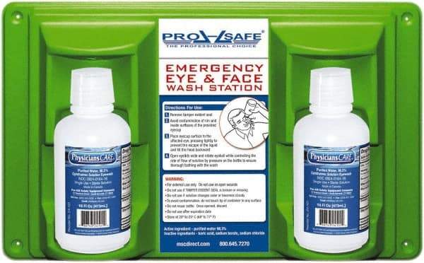 PRO-SAFE - 16 oz, Disposable Eyewash Double Station - Approved by FDA - Caliber Tooling