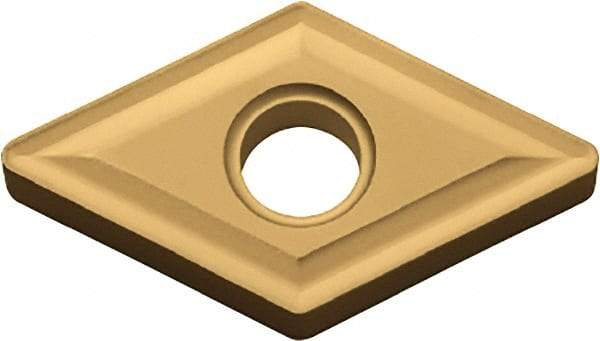 Kyocera - DNMG432 Grade PV7005 Cermet Turning Insert - TiC/TiN (Megacoat) Finish, 55° Diamond, 1/2" Inscr Circle, 3/16" Thick, 1/32" Corner Radius - Caliber Tooling