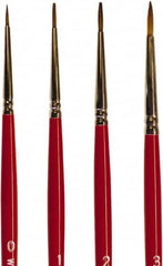 Wooster Brush - #1 Sable Artist's Paint Brush - 7/16" Wide, 19/64" Bristle Length, 5-3/4" Plastic Handle - Caliber Tooling