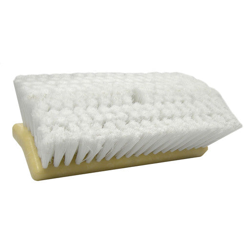 10″ Bi-Level Scrub Brush, Flagged White Polystyrene Fill - Caliber Tooling