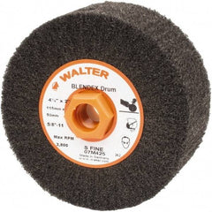 WALTER Surface Technologies - 4-1/2" Diam Aluminum Oxide Unmounted Flap Wheel - 5/8" Hole, 5/8-11 Thread, 2" Wide, Nonwoven, Very Fine Grade, 3,800 Max RPM - Caliber Tooling