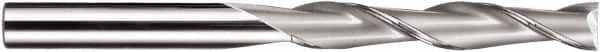 SGS - 1", 3" LOC, 1" Shank Diam, 6" OAL, 2 Flute, Solid Carbide Square End Mill - Single End, TiN Finish, Spiral Flute, 30° Helix, Centercutting, Right Hand Cut, Right Hand Flute, Series 3EL - Caliber Tooling