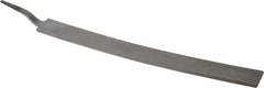 PFERD - 14" Long, Smooth Cut, Flat American-Pattern File - Single/Curved Cut, 0.38" Overall Thickness, Flexible, Tang - Caliber Tooling