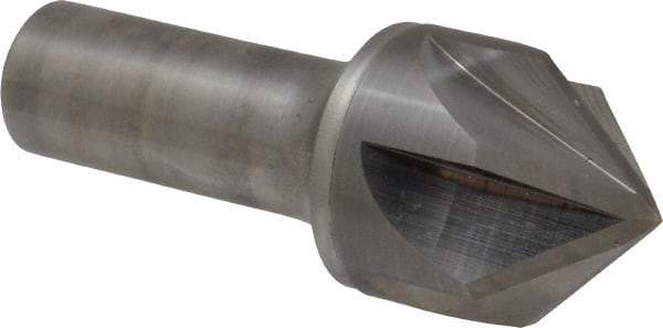 Keo - 1-1/4" Head Diam, 3/4" Shank Diam, 6 Flute 90° Solid Carbide Countersink - Bright Finish, 3-1/4" OAL, Single End - Caliber Tooling