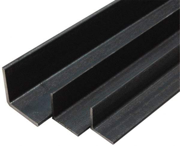 Made in USA - Low Carbon Steel, 3/16 Inch Thick Wall, Angle Iron - 1-3/4 Inch Wide x 1-3/4 Inch High x 80 Inch Long - Caliber Tooling