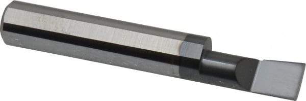 Accupro - 0.32" Min Bore Diam, 3/4" Max Bore Depth, 3/8 Shank Diam, Boring Bar - Right Hand Cut, Solid Carbide, TiAlN Finish - Exact Industrial Supply