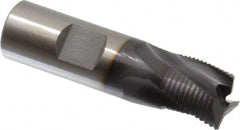 OSG - 3/4" Diam, Fine Pitch, 3/4" LOC, 3 Flute Cobalt Corner Chamfer Roughing End Mill - TiAlN Finish, 2-7/8" OAL, 3/4" Shank Diam, Single End, Centercutting, 30° Helix - Caliber Tooling