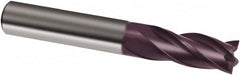 Guhring - 1", 2-1/4" LOC, 1" Shank Diam, 5" OAL, 6 Flute, Solid Carbide Square End Mill - Single End, FIREX Finish, Spiral Flute, 30° Helix, Right Hand Cut, Right Hand Flute, Series 3156 - Caliber Tooling