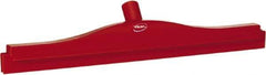 Vikan - 20" Rubber Blade Floor Squeegee - Double Edge, Red, Plastic Holder - Caliber Tooling