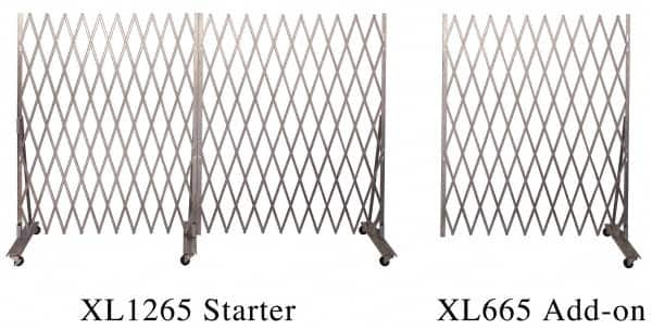 Illinois Engineered Products - 7' High Portable Traffic Control Gate - Galvanized Steel, Silver - Caliber Tooling