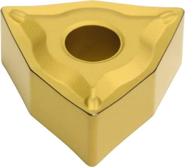 Sumitomo - WNMG332 ESU Grade AC810P Carbide Turning Insert - Al2O3 Finish, 80° Trigon, 3/8" Inscr Circle, 3/16" Thick, 1/32" Corner Radius - Caliber Tooling