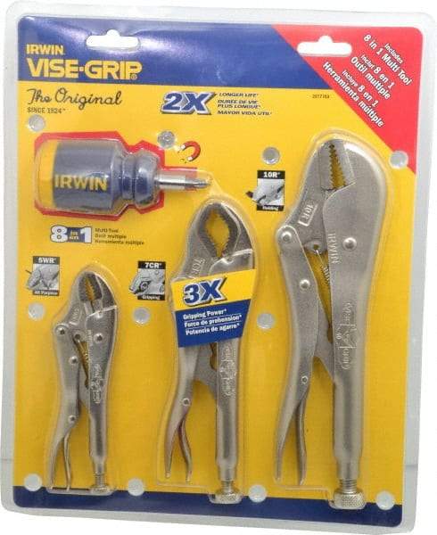 Irwin - 4 Piece Locking Plier Set - Comes in Display Card - Caliber Tooling