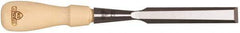 Stanley - 9-21/64" OAL x 5/8" Blade Width Wood Chisel - 5/8" Tip, Hornbeam Wood Handle - Caliber Tooling