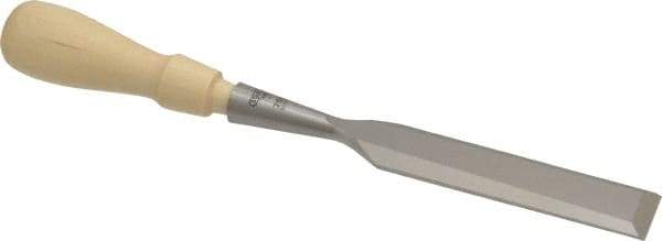 Stanley - 9-31/32" OAL x 1" Blade Width Wood Chisel - 1" Tip, Hornbeam Wood Handle - Caliber Tooling