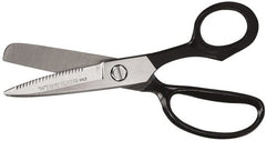 Wiss - 4-3/4" LOC, 8-1/2" OAL Nickel Plated Leather and Belt Shears - Caliber Tooling