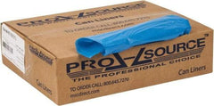 PRO-SOURCE - 1 mil Thick, Heavy-Duty Trash Bags - 33" Wide x 39" High, Clear Blue - Caliber Tooling