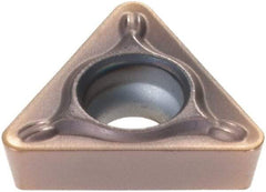 Sumitomo - TPMT21.52 ESU Grade AC510U Carbide Turning Insert - TiAlN/AlCrN Finish, 60° Triangle, 1/4" Inscr Circle, 3/32" Thick, 1/32" Corner Radius - Caliber Tooling