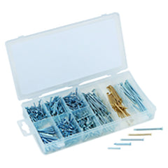 550 Pieces Nail Assortment - Brad nails, finishing nails and masonry nails - Caliber Tooling