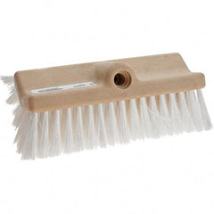 Weiler - Synthetic Scrub Brush - 10" Long Head, White - Caliber Tooling