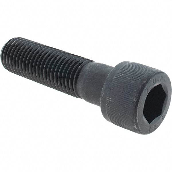 Value Collection - M24x3.00 Metric Coarse Hex Socket Drive, Socket Cap Screw - Grade 12.9 Alloy Steel, Black Oxide Finish, Partially Threaded, 90mm Length Under Head - Caliber Tooling