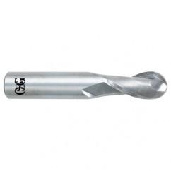 1/2" Dia. - 3" OAL - Bright CBD - Ball End SE EM - 2 FL - Caliber Tooling