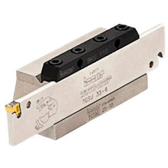 Iscar - Tool Block Style TGTBU, 2.2" Blade Height, 5.118" OAL, 3.27"& OAH, Indexable Cutoff Blade Tool Block - 1-1/2" Shank Height, 1.614" Shank Width, Series Tang-GripIQ - Caliber Tooling