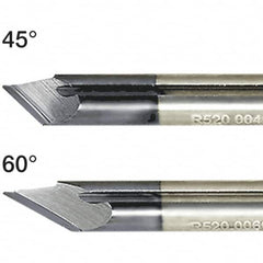 Iscar - 1mm Min Bore Diam, 5mm Shank Diam, Chamfering Boring Bar - 0.008" Corner Radius, Right Hand Cut, Solid Carbide, TiAlN/TiN Finish - Exact Industrial Supply