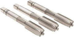 Iscar - M10x1.50 Metric Coarse, 4 Flute, Bottoming, Plug & Taper, Uncoated, Uncoated Finish, High Speed Steel Tap Set - Right Hand Cut, 70mm OAL, 0.866" Thread Length, 6H Class of Fit, Series TPH - Exact Industrial Supply