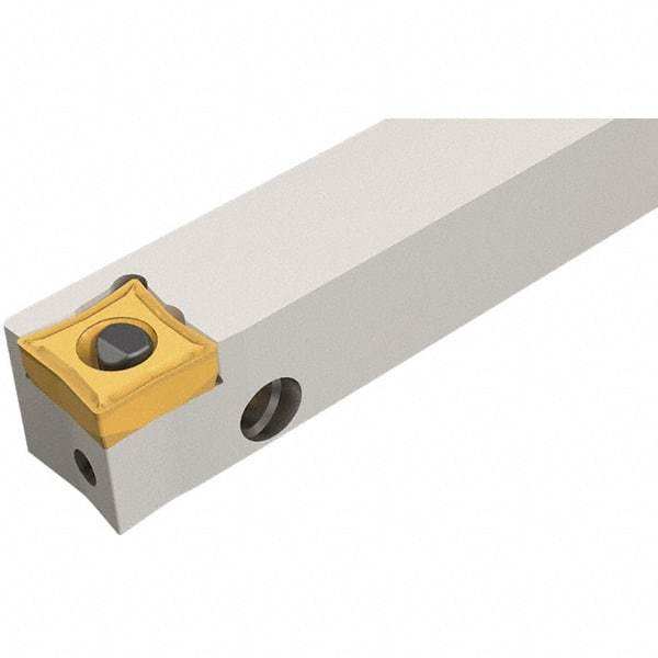 Iscar - PQLC, Right Hand Cut, 1/2" Shank Height x 1/2" Shank Width, Neutral Rake Indexable Turning Toolholder - 0.59" OAL, QCMT Insert Compatibility, Series Isoturn - Caliber Tooling