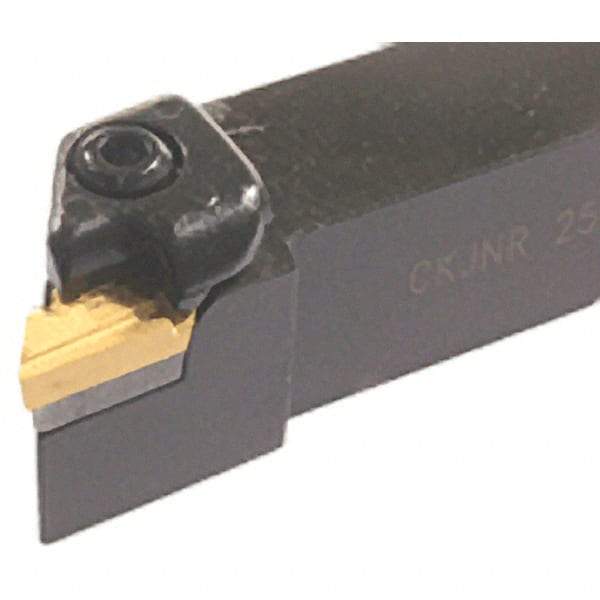 Iscar - CKJN, Right Hand Cut, 93° Lead Angle, 25mm Shank Height x 25mm Shank Width, Negative Rake Indexable Turning Toolholder - 150mm OAL, KN.X Insert Compatibility, Series Isoturn - Caliber Tooling