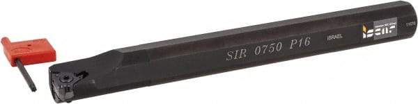 Iscar - Internal Thread, Right Hand Cut, 3/4" Shank Width x 3/4" Shank Height Indexable Threading Toolholder - 7" OAL, 16IRM Insert Compatibility, SI Toolholder, Series SIR - Caliber Tooling