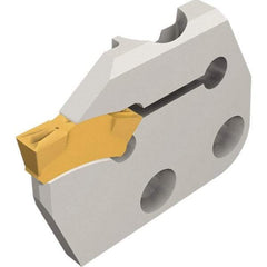 Iscar - Left Hand Cut, 5mm Insert Width, Cutoff & Grooving Support Blade for Indexables - 16mm Max Depth of Cut, 5.2mm Head Projection - Caliber Tooling