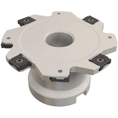 Iscar - Shell Mount A Connection, 0.236" Cutting Width, 22.5mm Depth of Cut, 80mm Cutter Diam, 22mm Hole Diam, 10 Tooth Indexable Slotting Cutter - FDN-LN08 Toolholder, LNET Insert, Right Hand Cutting Direction - Caliber Tooling