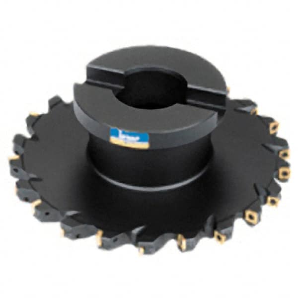 Iscar - Shell Mount A Connection, 0.315" Cutting Width, 0.8937" Depth of Cut, 80mm Cutter Diam, 0.8661" Hole Diam, 14 Tooth Indexable Slotting Cutter - FDN Toolholder, Q/XOMT Insert - Caliber Tooling