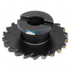 Iscar - Shell Mount A Connection, 0.315" Cutting Width, 0.8937" Depth of Cut, 80mm Cutter Diam, 0.8661" Hole Diam, 14 Tooth Indexable Slotting Cutter - FDN Toolholder, Q/XOMT Insert - Caliber Tooling