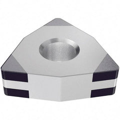 Iscar - WNGA432 M6 Grade IB10HC PCBN Turning Insert - TiN Finish, 80° Trigon, 1/2" Inscr Circle, 3/16" Thick, 1/32" Corner Radius - Caliber Tooling