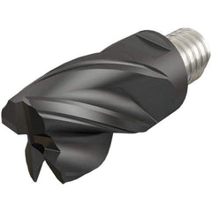 Iscar - MM EC-CF Grade IC908 Carbide End Milling Tip Insert - TiAlN Finish, 4 Flutes, 20mm Cutting Diam, 15mm Depth of Cut, 25.5mm Extension, 0.02" Cnr Rad, 38° Helix - Caliber Tooling