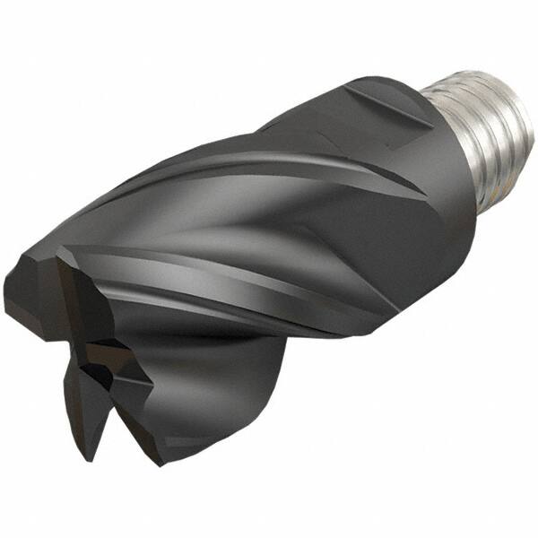 Iscar - MM EC-CF Grade IC908 Carbide End Milling Tip Insert - TiAlN Finish, 4 Flutes, 16mm Cutting Diam, 12mm Depth of Cut, 20.5mm Extension, 0.02" Cnr Rad, 38° Helix - Caliber Tooling