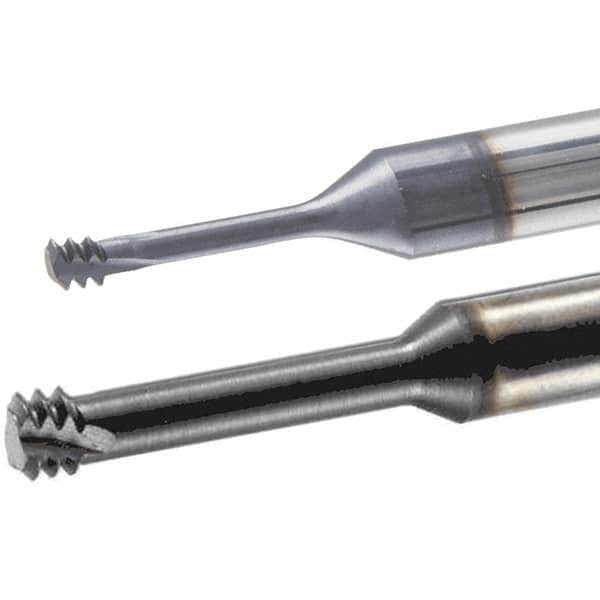 Iscar - M8x1.25 ISO, 0.2362" Cutting Diam, 3 Flute, Solid Carbide Helical Flute Thread Mill - Internal Thread, 20mm LOC, 58mm OAL, 6mm Shank Diam - Caliber Tooling