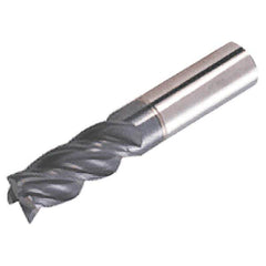 Iscar - 0.62", 4 Flute, Single End, Solid Carbide, 0.09" Corner Radius End Mill - 4" OAL, 38° Helix, Right Hand Flute, 1-1/4" LOC, Right Hand Cut, 1.7" Extended Reach - Caliber Tooling